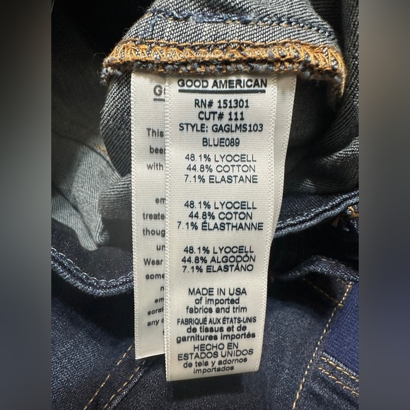 NEW - Good American Good Mama MidRise Maternity Jeans w/Side Inserts, Size 14/32 - Picture 6 of 6